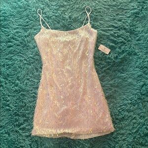 Iridescent Spaghetti Strap Dress